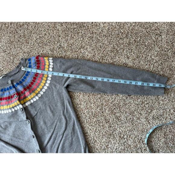 TALBOTS colorful Gray sweater, Size Large, 100% cotton - Picture 6 of 8